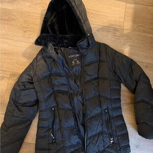 Nautica Women's Dark Gray Puffer Coat